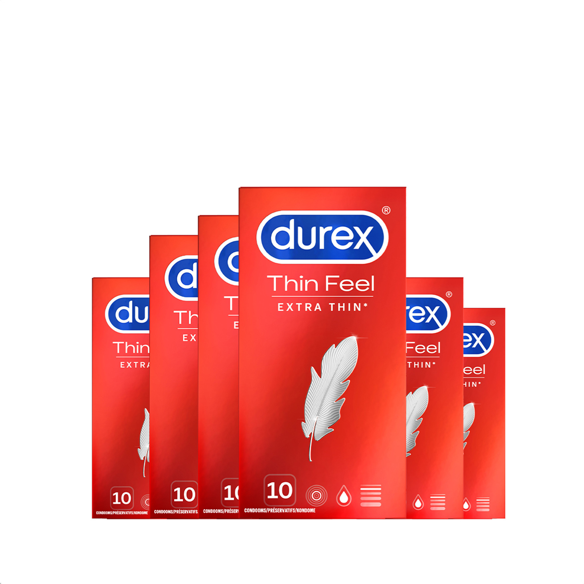 Durex Condooms Thin Feel Extra Thin 10st x6