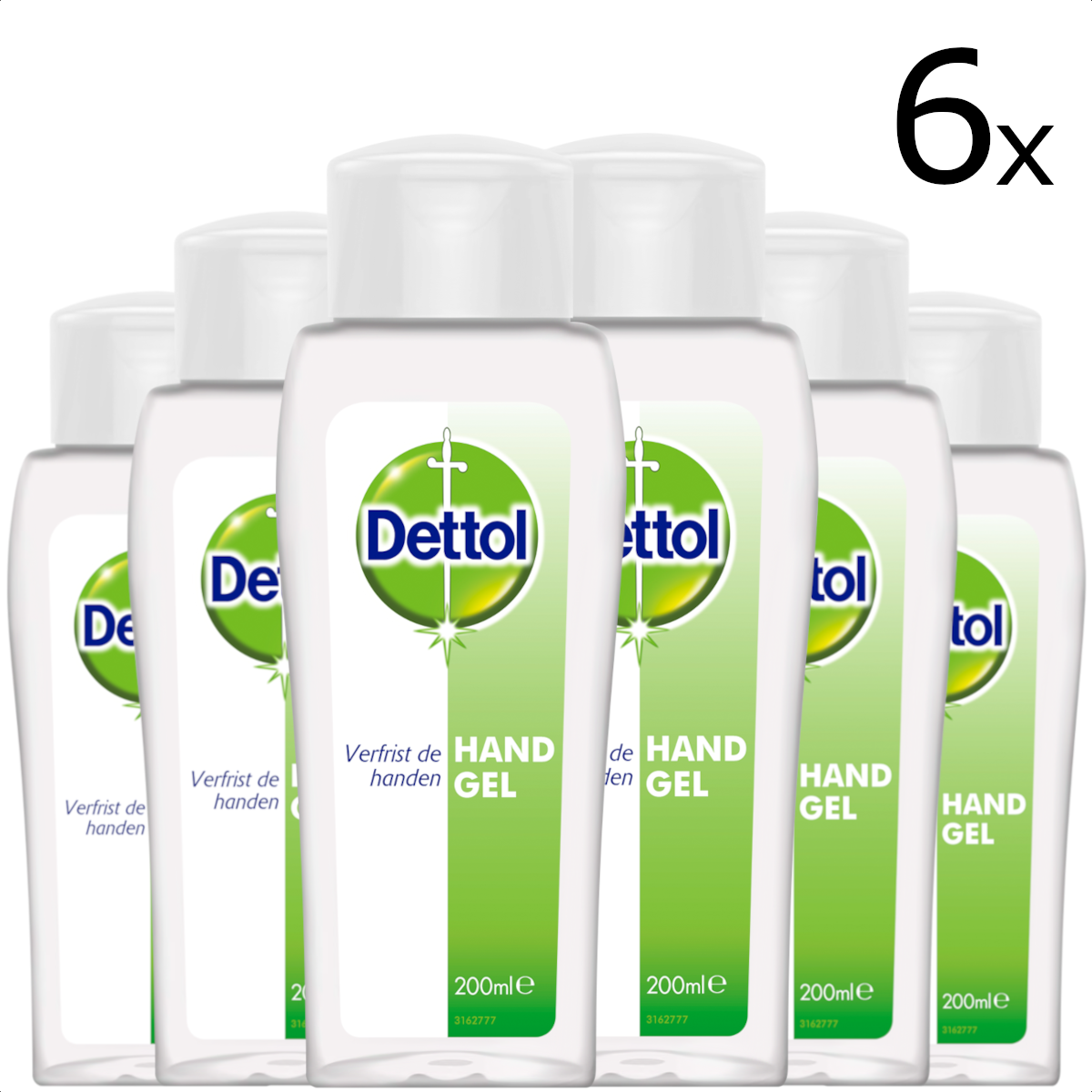 Dettol handgel - Op basis van alcohol - Handgel - 200ml x6
