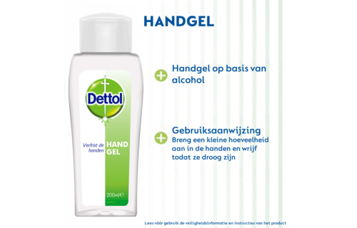 Dettol handgel - Op basis van alcohol - Handgel - 200ml x6
