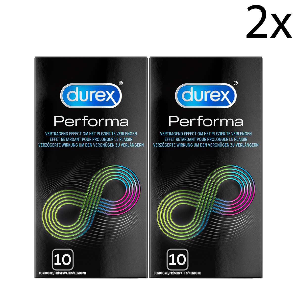 Durex Condooms Performa 10st - 2 Stuks - Voordeelverpakking