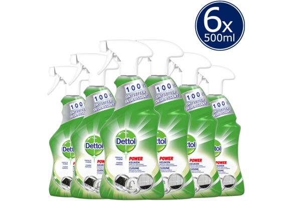 Dettol Allesreiniger Spray Power &amp; Fresh - Keuken - 500ml x6
