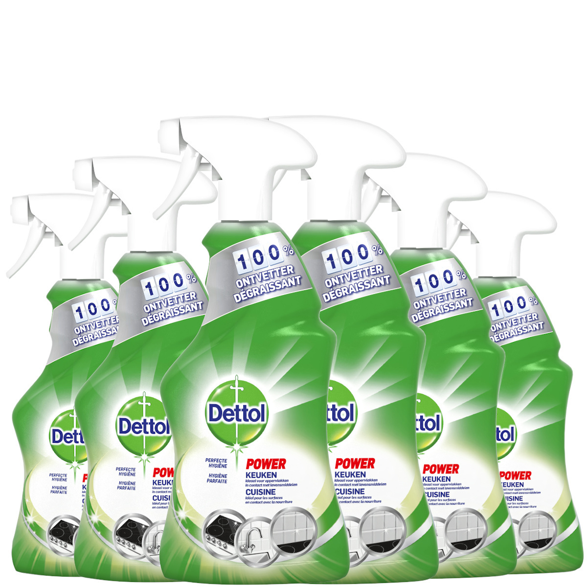 Dettol Allesreiniger Spray Power & Fresh - Keuken - 500ml x6