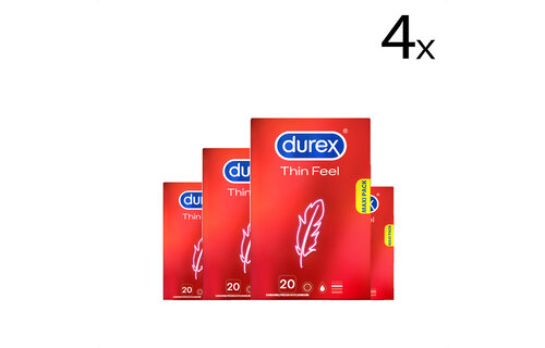 Durex  Condooms Thin Feel 20st x4