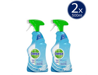 Dettol Allesreiniger Spray Power & Fresh - Katoenfris - 500ml x2