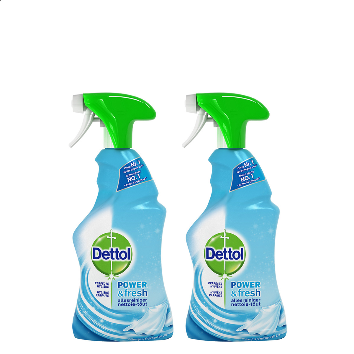 Dettol Allesreiniger Spray Power & Fresh - Katoenfris - 500ml x2
