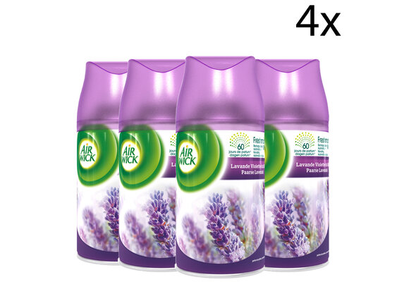 Air Wick Freshmatic Automatische Spray Luchtverfrisser - Paarse Lavendel - Navulling 250ml x4