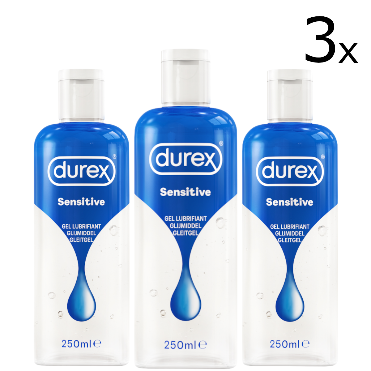 Durex Glijmiddel Sensitive - 250 ml x3