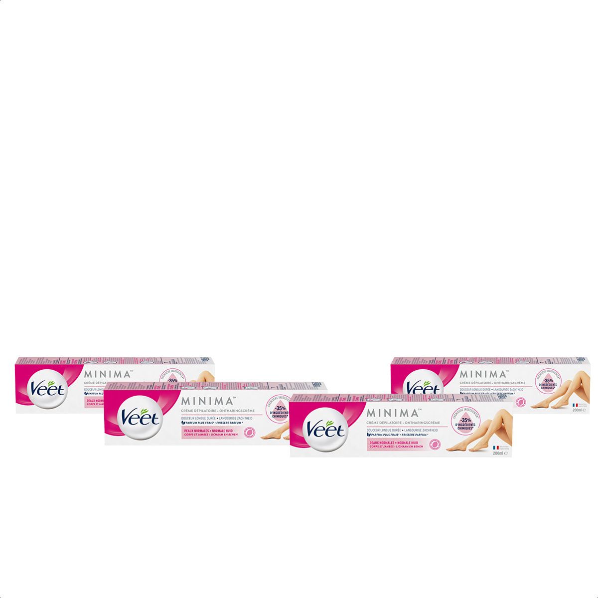Veet Ontharingscreme - Normale Huid - Minima - 200ml x4