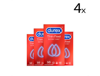 Durex Condooms Thin Feel Extra Lube 10st x4