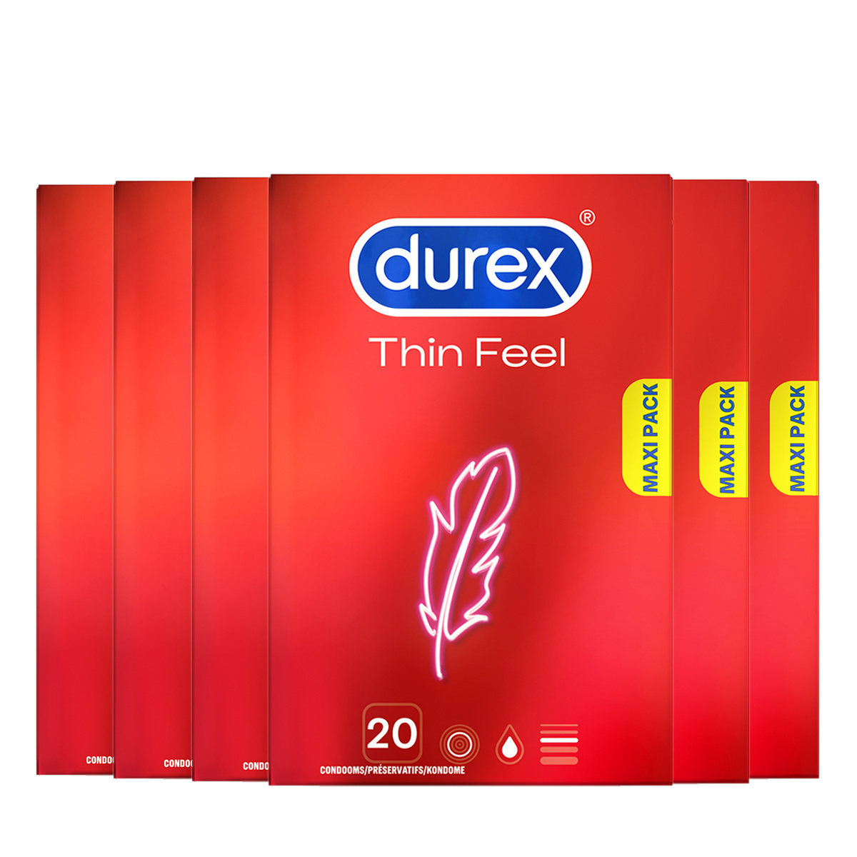 Durex  Condooms Thin Feel 20st x6