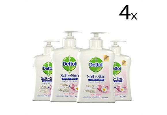 Dettol Handzeep - Extra Care Gevoelige en Normale Huid Lotus &amp; Kamille 250ml x4