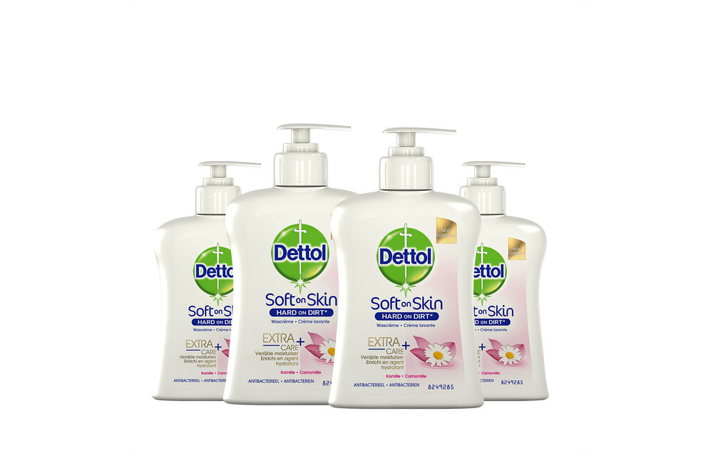 Handzeep - Extra Care Gevoelige en Normale Huid Lotus  Kamille 250ml x4