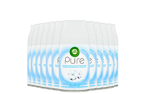 Air Wick Freshmatic Automatische Spray Luchtverfrisser - Pure Zachtheid van Katoen - Navulling 250ml x12