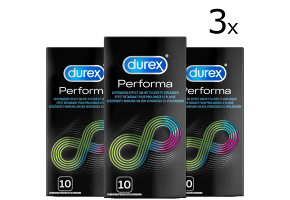 Durex Condooms Performa 10st - 3 Stuks - Voordeelverpakking