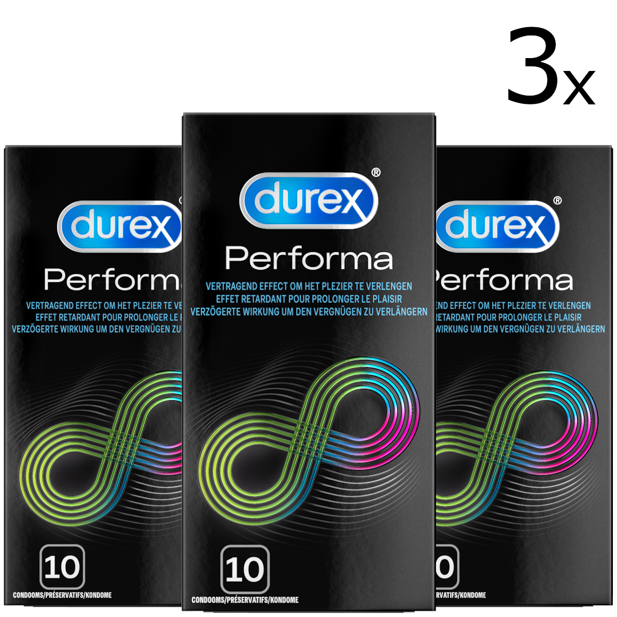 Durex Condooms Performa 10st - 3 Stuks - Voordeelverpakking