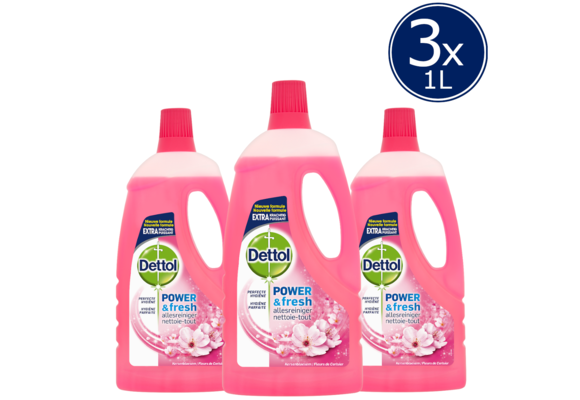 Dettol Allesreiniger Kersenbloesem 1L - 3 Stuks - Voordeelverpakking
