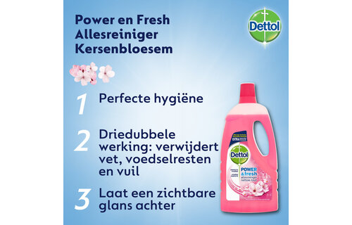 Dettol Allesreiniger Power & Fresh - Kersenbloesem - 1L x3