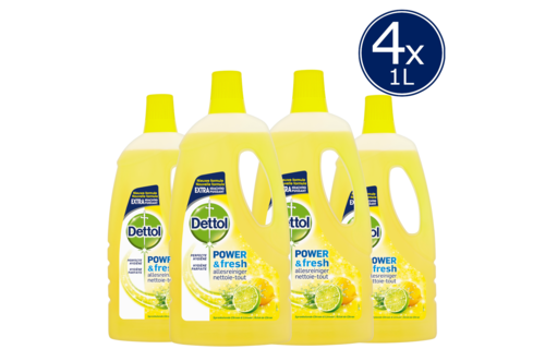 Dettol Allesreiniger Citrus 1L - 4 Stuks - Voordeelverpakking