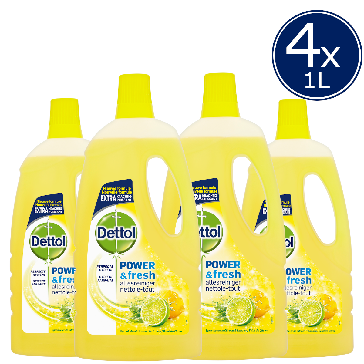 Dettol Allesreiniger Citrus 1L - 4 Stuks - Voordeelverpakking