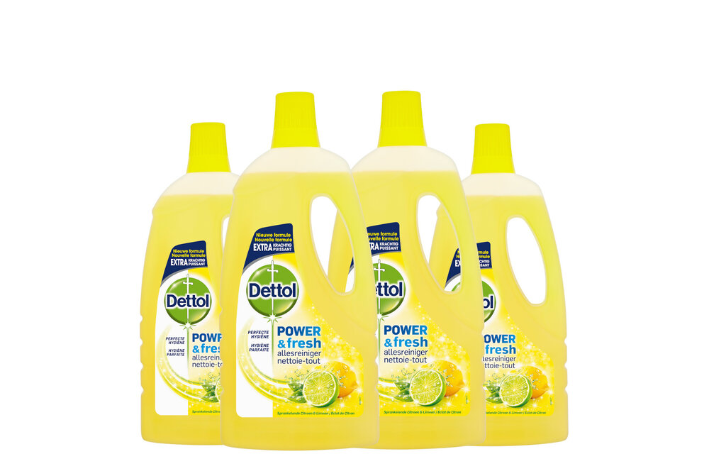 Dettol Allesreiniger Citrus 1L - 4 Stuks - Voordeelverpakking