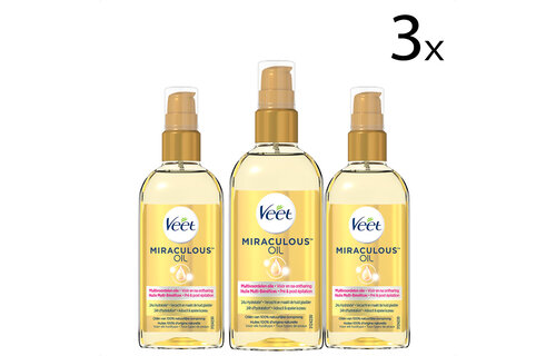 Veet Voedende Olie - Miraculous Arganolie - 100ml x3