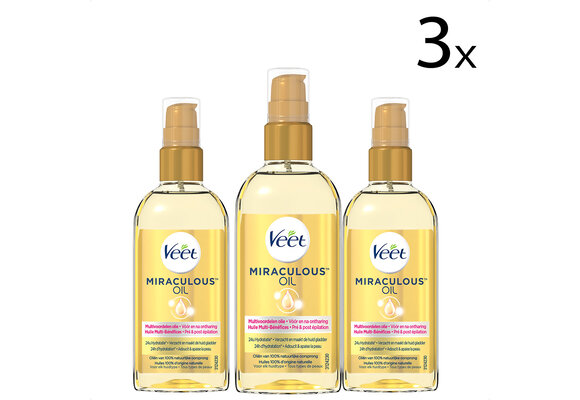 Veet Voedende Olie - Miraculous Arganolie - 100ml x3