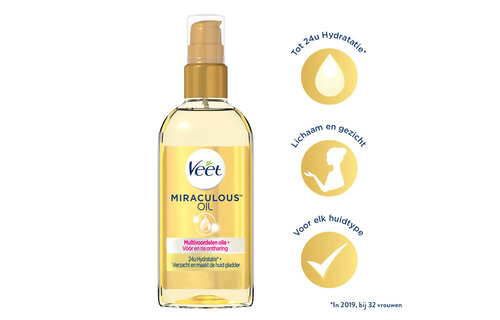 Veet Voedende Olie - Miraculous Arganolie - 100ml x3