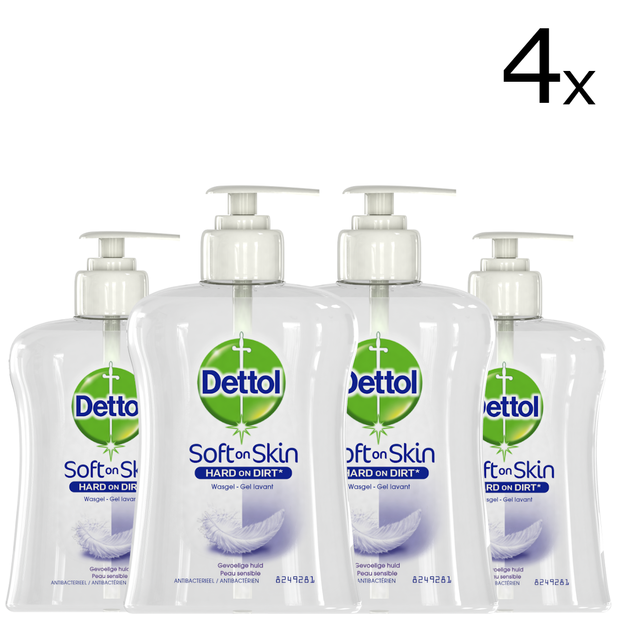 Dettol Handzeep - Gevoelige Huid - 250ml x4
