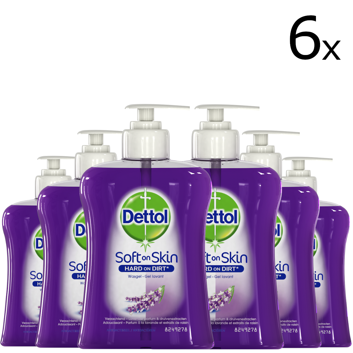 Dettol Handzeep - Verzachtend - Lavendel - 250ml x6