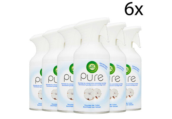 Air Wick Luchtverfrisser Spray - Pure Zachtheid van Katoen 250ml x6