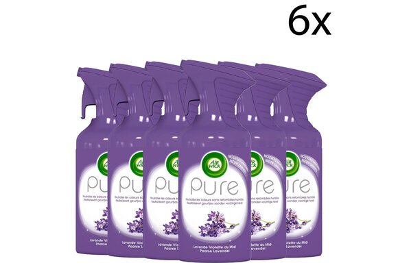 Air Wick Luchtverfrisser Spray - Pure Paarse Lavendel 250ml x6