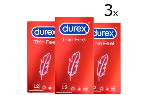 Durex Condooms Feel Thin 12st x3
