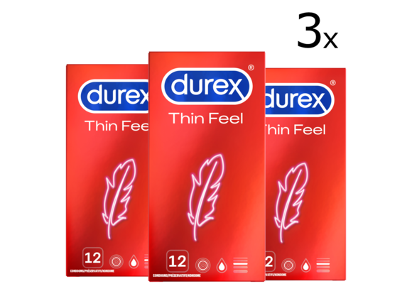 Durex Condooms Feel Thin 12st x3