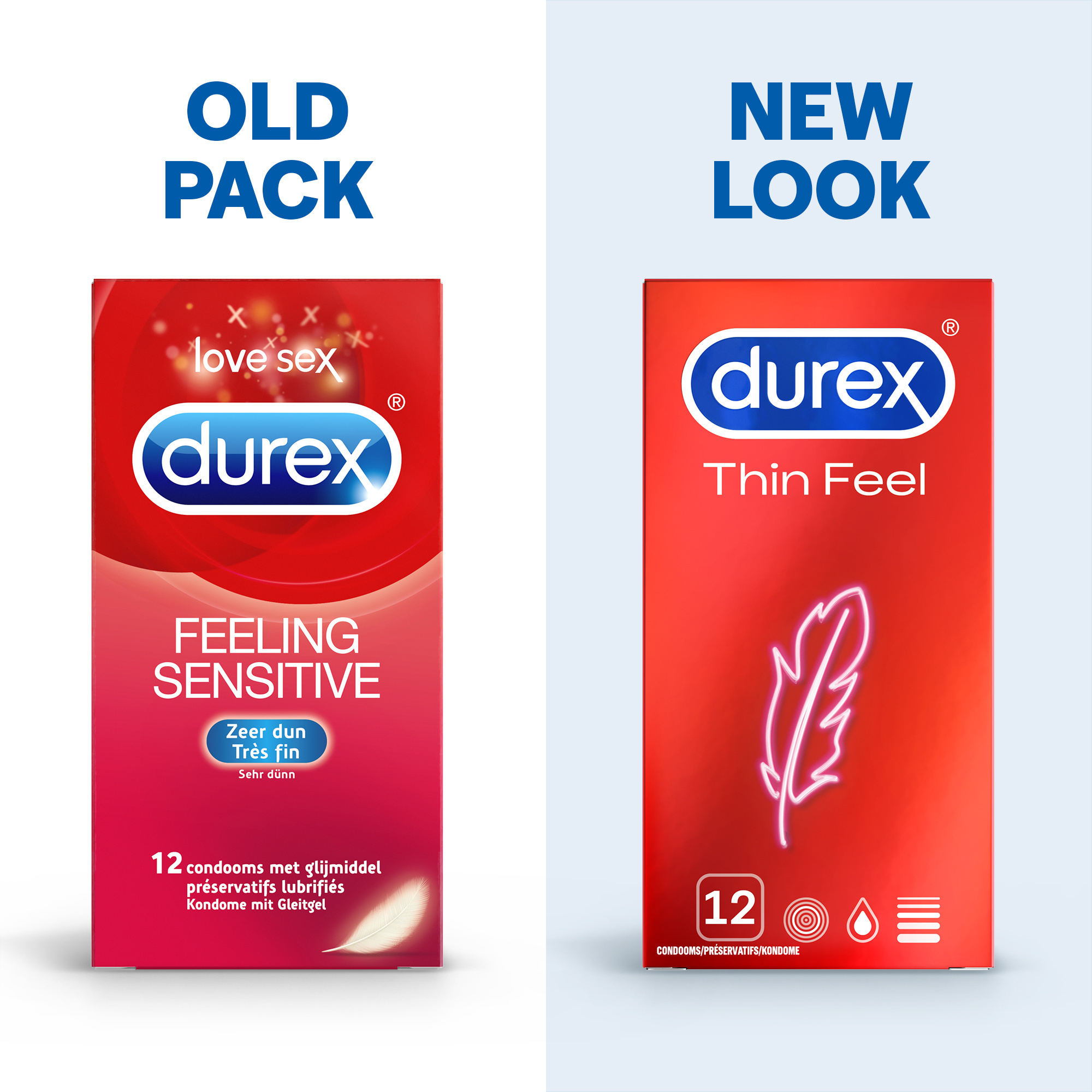 Durex Condooms Feel Thin 12st x3