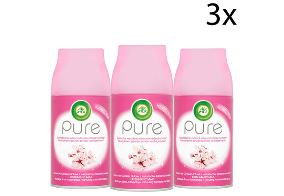 Air Wick Freshmatic Automatische Spray Luchtverfrisser - Pure Aziatische Kersenbloesem - Navulling 250ml x3
