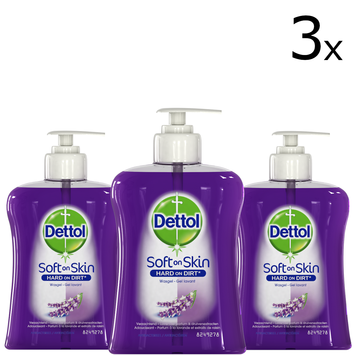 Dettol Handzeep - Verzachtend - Lavendel - 250ml x3