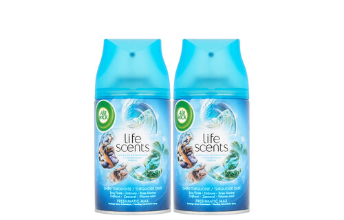 Air Wick Freshmatic Automatische Spray Luchtverfrisser - Life Scents Turquoise Oase - Navulling 250ml x2