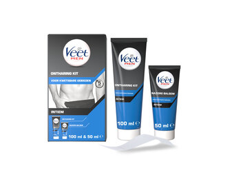 Veet Men Ontharingskit voor Intieme Delen - Ontharingscrème en Aftercare balsem -