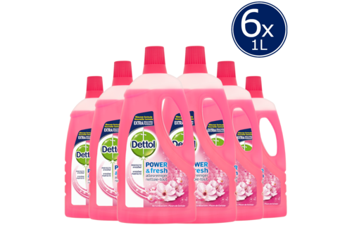 Dettol Allesreiniger Kersenbloesem 1L - 6 Stuks - Voordeelverpakking