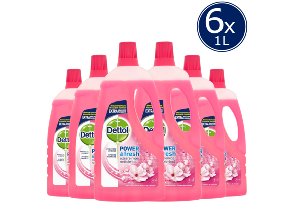 Dettol Allesreiniger Power & Fresh - Kersenbloesem - 1L x6