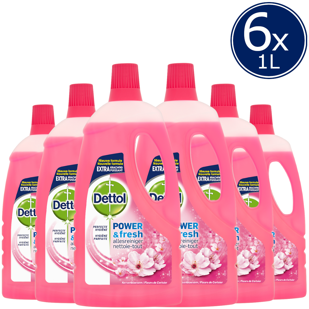 Dettol Allesreiniger Power & Fresh - Kersenbloesem - 1L x6