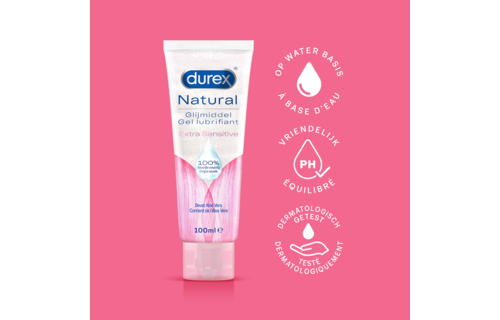 Durex Glijmiddel Natural - Extra Sensitive  - 100% natuurlijk - 100ml