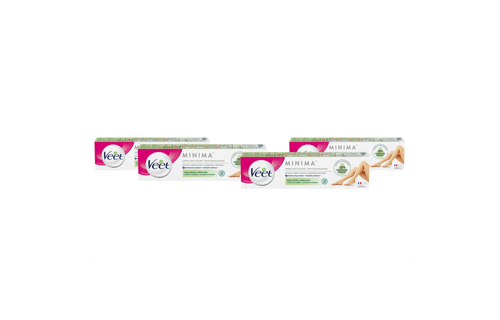 Veet Ontharingscreme - Droge Huid - Minima - 200ml x4