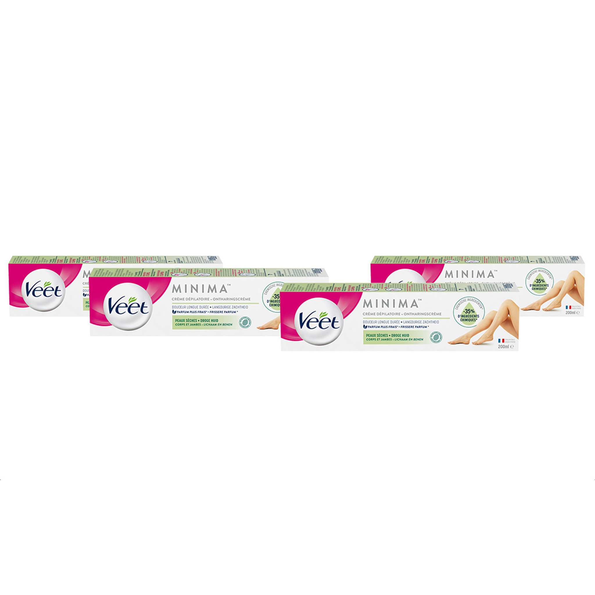 Veet Ontharingscreme - Droge Huid - Minima - 200ml x4
