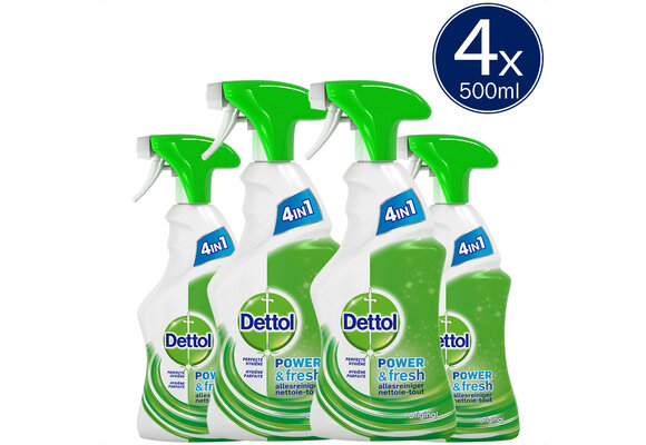 Dettol Allesreiniger Spray Power & Fresh - Original - 500ml x4