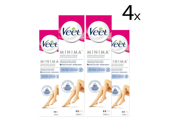 Veet Ontharingscreme - Gevoelige Huid - Minima - 200ml x4