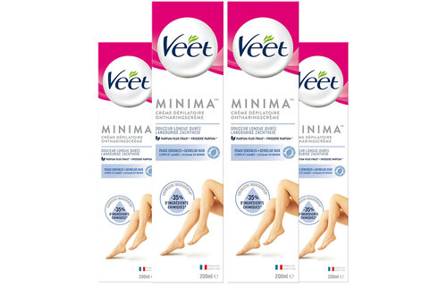 Veet Ontharingscreme - Gevoelige Huid - Minima - 200ml x4