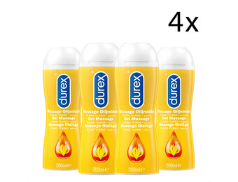 Durex Play Massage 2/1 Sensitive 200ML - 4 Stuks - Voordeelverpakking