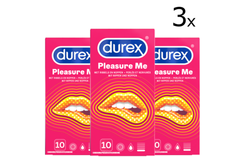 Durex Condooms Pleasure Me 10st - 3 Stuks - Voordeelverpakking