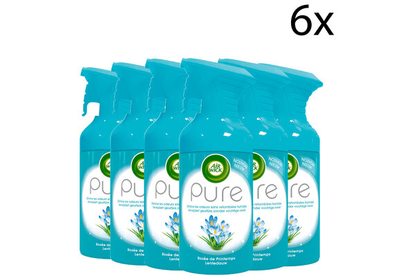 Air Wick Luchtverfrisser Spray - Pure Lentedauw 250ml x6